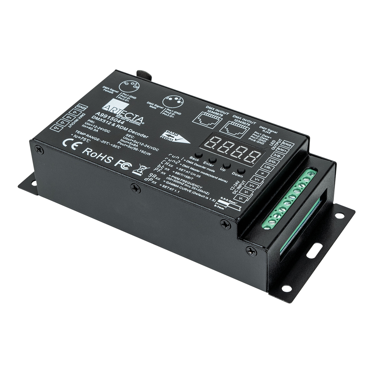 Artecta LED DIM-5 RDM 5 kanalen Neutrik XLR 3-pin & RJ45 Artecta LED DIM-5 RDM 5 kanalen Neutrik XLR 3-pin & RJ45