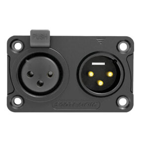 SEETRONIC XLR 3P In/Output Combination Chassis IP65 - Vergulde contacten