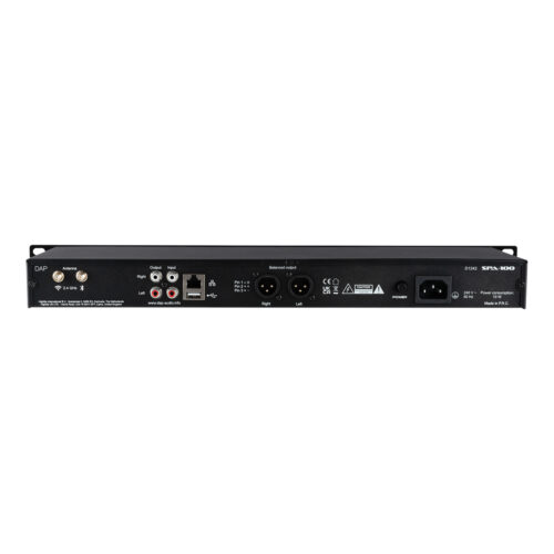 DAP SPA-100 Streaming Pre-Amplifier 1U Media Player met streamingfunctie, USB/MP3-speler, Bluetooth 5.0 en line-in