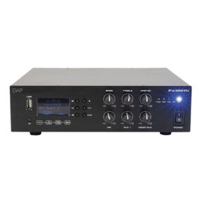 DAP PA-380TU 80 W 100 V Amplifier Bluetooth 5.0, USB, Microfoon (6.3 mm jack), AUX (RCA/tulp) en FM radio