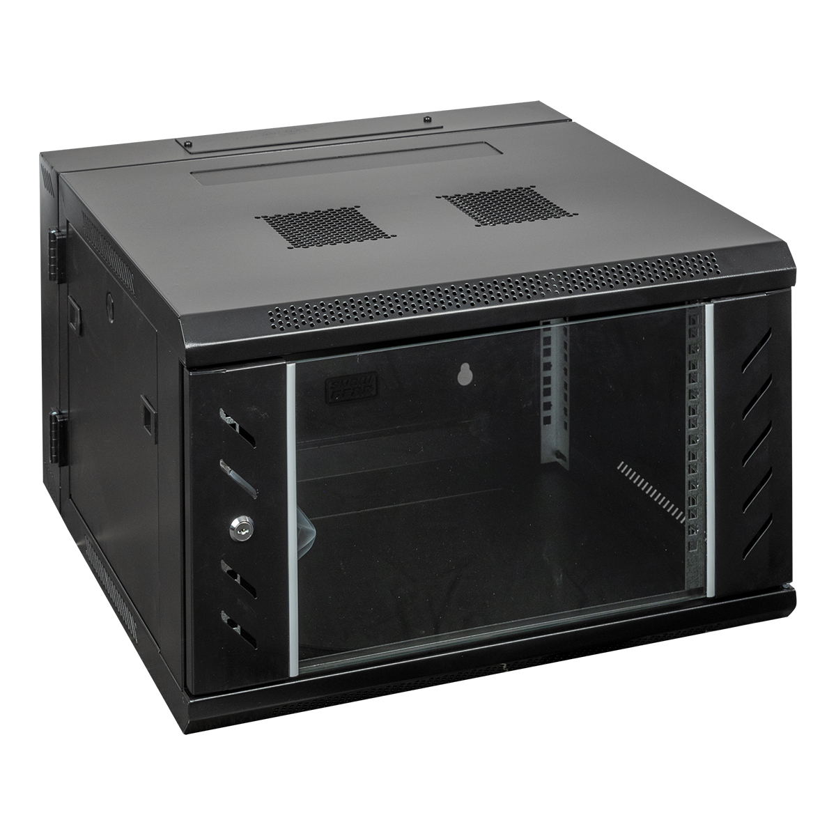 Showgear RCA-WMH-6 6U 19" Patch Panel Rack, wandmontage, scharnierende achterkant Showgear RCA-WMH-6 6U 19" Patch Panel Rack, wandmontage, scharnierende achterkant