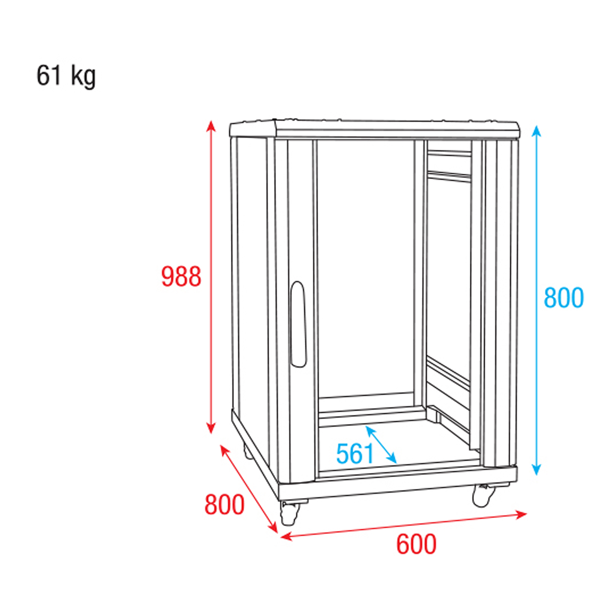 Showgear RCA-FSG-18 18 U Netwerkkast met glazen deur Showgear RCA-FSG-18 18 U Netwerkkast met glazen deur