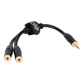 DAP FLA5 – male stereo mini-jack to 2 female stereo mini-jack 0,3 m, zwart