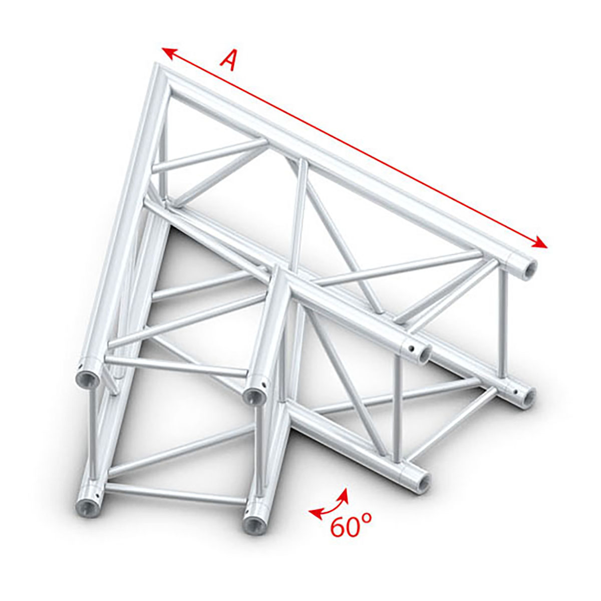 Milos Pro-40 Square F Truss - Corner - Heavy Duty QCLF20 - 60° corner - F Milos Pro-40 Square F Truss - Corner - Heavy Duty QCLF20 - 60° corner - F