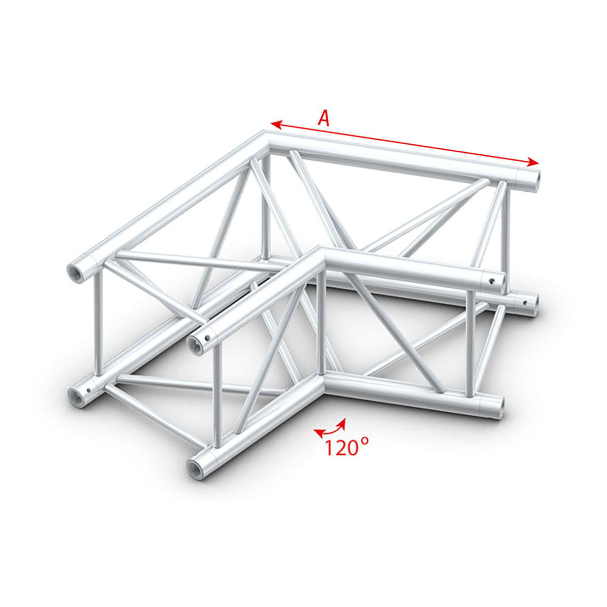 Milos Pro-40 Square F Truss - Corner - Heavy Duty QCLF22 - 120° corner - F Milos Pro-40 Square F Truss - Corner - Heavy Duty QCLF22 - 120° corner - F