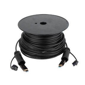DAP Armoured HDMI 2.1 AOC 8K Fibre Cable 100 m - Gepantserd - verguld