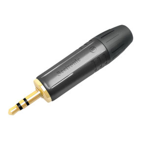 SEETRONIC Jack Plug 3.5 mm Stereo Vergulde contacten - zwarte behuizing - zwarte eindkap