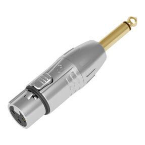 SEETRONIC XLR 3P female to Jack mono male Vergulde contacten - Zilverkleurige behuizing