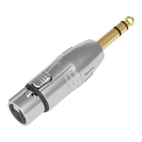 SEETRONIC XLR 3P female to Jack stereo male Vergulde contacten - Zilverkleurige behuizing