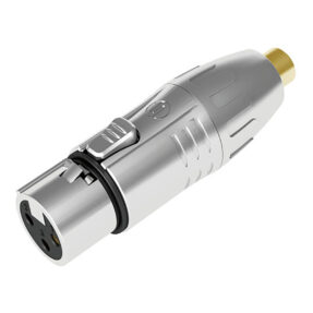 SEETRONIC XLR 3P female to RCA female Vergulde contacten - Zilverkleurige behuizing