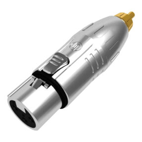 SEETRONIC XLR 3P female to RCA male Vergulde contacten - Zilverkleurige behuizing