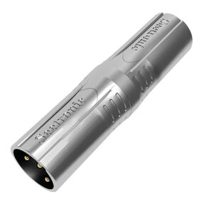 SEETRONIC XLR 3P male to XLR 3P male Vergulde contacten - Zilverkleurige behuizing