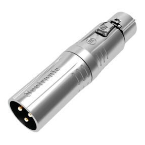 SEETRONIC XLR 3P male to XLR 5P female Vergulde contacten - Zilverkleurige behuizing