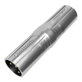 SEETRONIC XLR 3P male to XLR 5P male Vergulde contacten - Zilverkleurige behuizing
