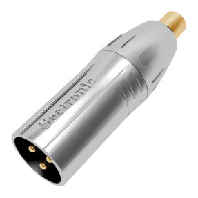 SEETRONIC XLR 3P male to RCA female Vergulde contacten - Zilverkleurige behuizing