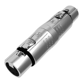 SEETRONIC XLR 5P female to XLR 3P female Vergulde contacten - Zilverkleurige behuizing