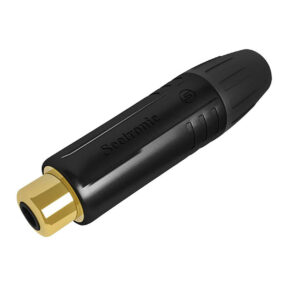 SEETRONIC RCA Connector - Female - Black Housing Vergulde contacten - Zwarte einddop