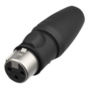 Neutrik® NC3FX1-TOP XLR 3P Connector - female TOP Vergulde contactpunten - roestvrij stalen behuizing