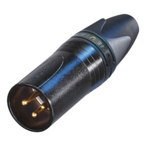Neutrik® NC3MXX-B XLR 3P male Black housing Zwarte metalen behuizing - vergulde contacten