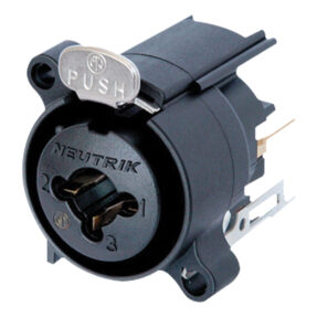 Neutrik® NCJ6FA-V - 3-polige XLR female chassisdeel met stereo jack voor verticale PCB-montage