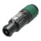 Neutrik® NL4FXX-W-L speakON 4P Cable Connector - L Zwarte/groene behuizing - Grote diameter kabels
