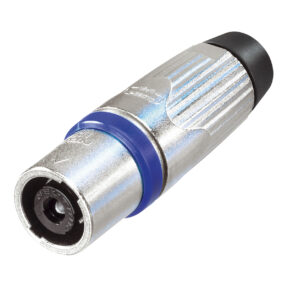 Neutrik® NLT4MXX speakON 4P - male Zilver/blauw