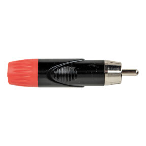 DAP RCA Connector - Male - Black Housing Rode einddop