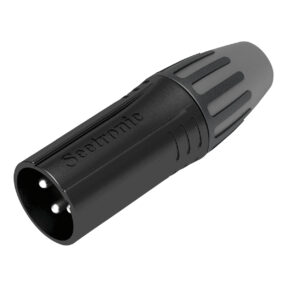 SEETRONIC XLR 3P Connector - male Verzilverde contacten - zwarte behuizing