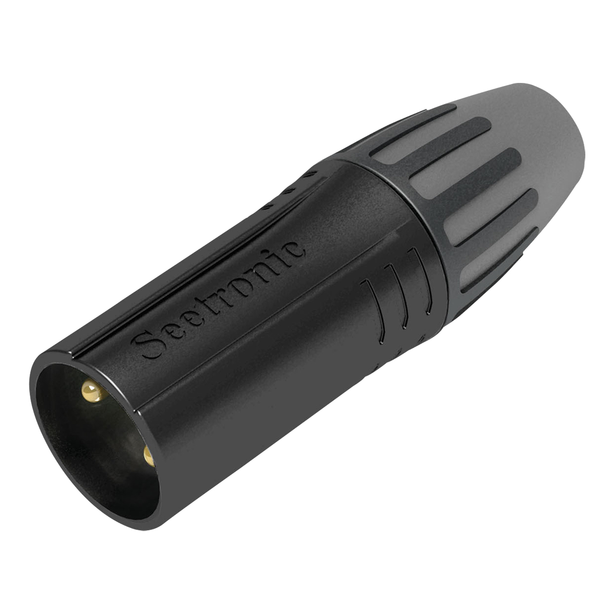 SEETRONIC XLR 3P Connector - male Vergulde contacten - zwarte behuizing SEETRONIC XLR 3P Connector - male Vergulde contacten - zwarte behuizing