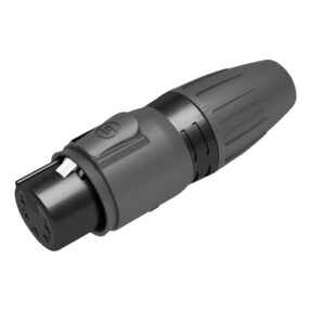 SEETRONIC XLR 5P Connector - female - IP65 Vergulde contacten - zwarte behuizing