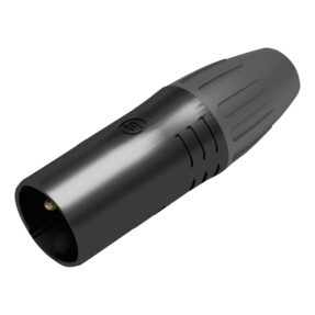 SEETRONIC XLR 3P Connector - male - IP65 Vergulde contacten - zwarte behuizing
