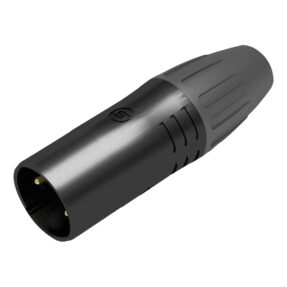 SEETRONIC XLR 5P Connector - male - IP65 Vergulde contacten - zwarte behuizing