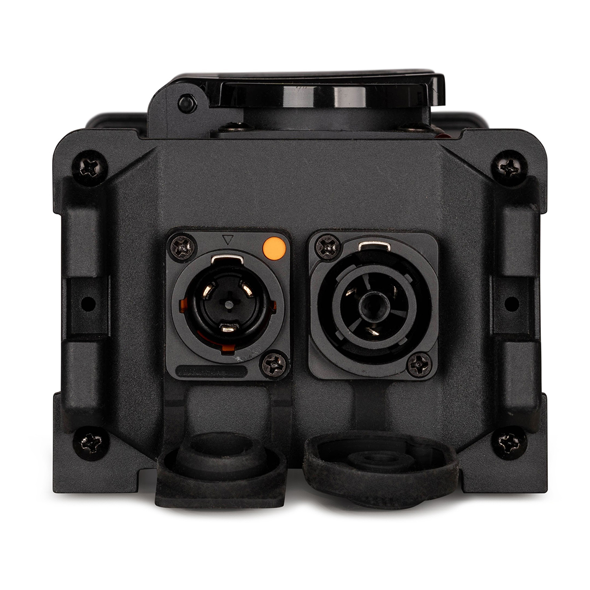 PD Connex PSB45 4-voudige Schuko stroomverdeler voor powerCON TRUE1 IN en OUT doorlus - Zwart PD Connex PSB45 4-voudige Schuko stroomverdeler voor powerCON TRUE1 IN en OUT doorlus - Zwart