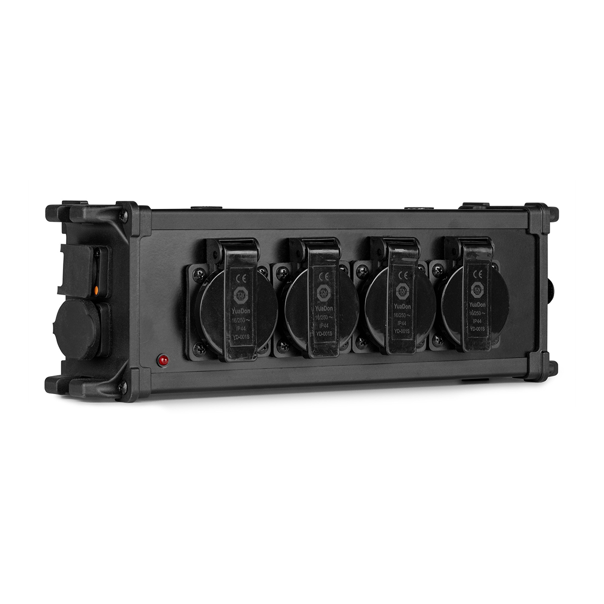 PD Connex PSB45 4-voudige Schuko stroomverdeler voor powerCON TRUE1 IN en OUT doorlus - Zwart PD Connex PSB45 4-voudige Schuko stroomverdeler voor powerCON TRUE1 IN en OUT doorlus - Zwart