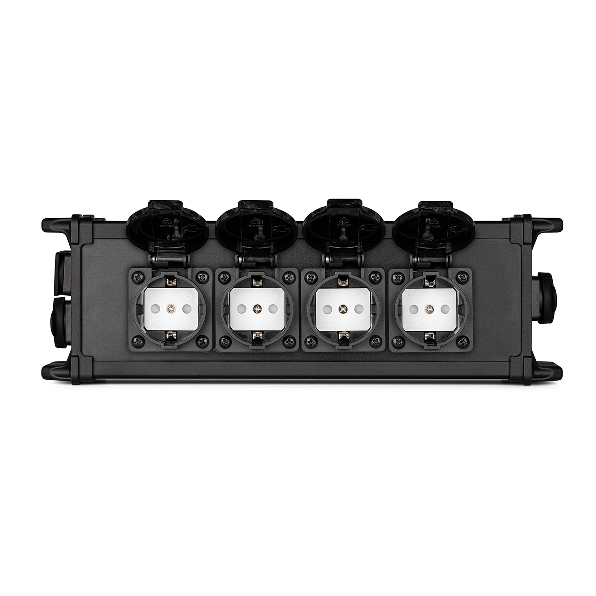 PD Connex PSB45 4-voudige Schuko stroomverdeler voor powerCON TRUE1 IN en OUT doorlus - Zwart PD Connex PSB45 4-voudige Schuko stroomverdeler voor powerCON TRUE1 IN en OUT doorlus - Zwart