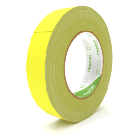 MegaTape UT120 beschrijfbare fluor gaffa tape - 25m op rol 25 mm geel