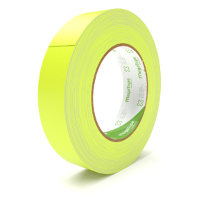 MegaTape UT70 fluor gaffa tape - 25 m op rol 25 mm geel
