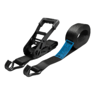 FORTEX 2-delige spanband met ratel en haken - 50mm - 2500/5000daN - 5 meter zwart