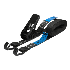 FORTEX 2-delige spanband met ratel en haken - 25mm  -  250/500daN - 3 meter zwart