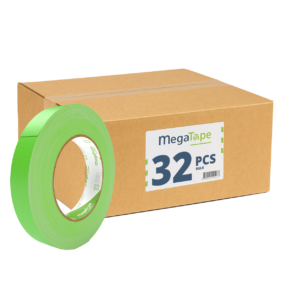 32x MegaTape UT70 fluor gaffa tape - 25 m op rol 19 mm groen