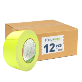 12x MegaTape UT70 fluor gaffa tape - 25 m op rol 50 mm geel 12x MegaTape UT70 fluor gaffa tape - 25 m op rol 50 mm geel