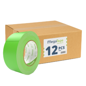 12x MegaTape UT70 fluor gaffa tape - 25 m op rol 50 mm groen 12x MegaTape UT70 fluor gaffa tape - 25 m op rol 50 mm groen