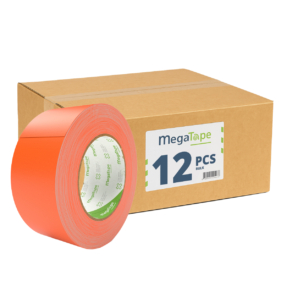 12x MegaTape UT70 fluor gaffa tape - 25 m op rol 50 mm oranje 12x MegaTape UT70 fluor gaffa tape - 25 m op rol 50 mm oranje