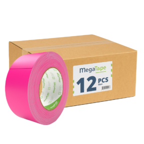 12x MegaTape UT70 fluor gaffa tape - 25 m op rol 50 mm roze 12x MegaTape UT70 fluor gaffa tape - 25 m op rol 50 mm roze