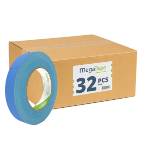 32x MegaTape UT120 beschrijfbare fluor gaffa tape - 25m op rol 19 mm blauw
