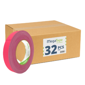 32x MegaTape UT120 beschrijfbare fluor gaffa tape - 25m op rol 19 mm roze