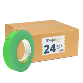 24x MegaTape UT120 beschrijfbare fluor gaffa tape - 25m op rol 25 mm groen