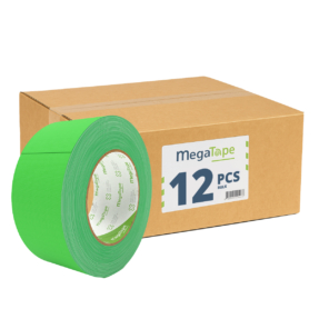12x MegaTape UT120 beschrijfbare fluor gaffa tape - 25m op rol 50 mm groen 12x MegaTape UT120 beschrijfbare fluor gaffa tape - 25m op rol 50 mm groen