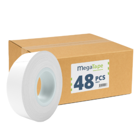 48x MegaTape UT7 PVC tape - 20 m op rol 19 mm wit
