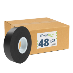 48x MegaTape UT7 PVC tape - 33 m op rol 19 mm zwart